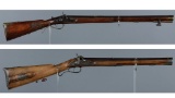 Two Antique European Percussion Jaeger Rifles