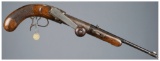 Crank Handle Tip-Up Barrel Air Pistol by Oscar Will of Germany