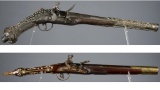 Two Ornate Flintlock Pistols