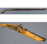 Two Silver Inlaid Japanese Tanegashima Matchlocks