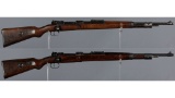 Two German World War II 98 Bolt Action Rifles