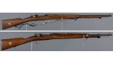 Two Swedish Carl Gustaf Mauser Bolt Action Rifles