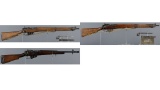 Three Lee-Enfield Pattern Military Bolt Action Long Guns