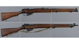 Two British Lee-Enfield Pattern Bolt Action Rifles