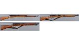 Three Japanese Arisaka Bolt Action Military Rifles