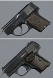 Two European Semi-Automatic Vest Pocket Pistols