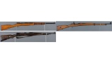 Three European Military Pattern Bolt Action Rifles