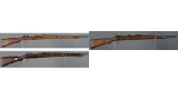 Three Military Mauser Pattern Bolt Action Rifles
