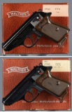 Two Walther PPK Semi-Automatic Pistols with Boxes