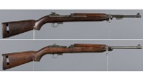 Two U.S. M1 Semi-Automatic Carbines