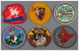 Six World War II Bomb Squadron Aviation Patches