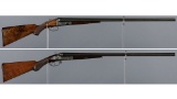 Two Parker Brothers Double Barrel Shotguns