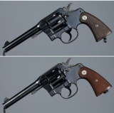 Two Colt New Service Double Action Revolvers