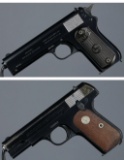 Two Colt Semi-Automatic Pocket Pistols