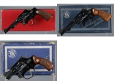 Three Smith & Wesson Double Action Revolvers with Boxes