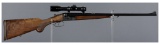 Factory Engraved Robert Schuler Boxlock Double Rifle with Scope