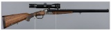 Otto Bennewitz Boxlock Double Rifle Drilling with Zeiss Scope