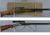 Two German Over/Under Combination Guns with Scopes