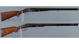 Two Factory Engraved German Hammer Drillings