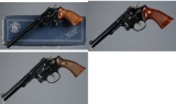 Three Smith & Wesson K-Frame Double Action Revolvers