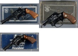 Three Smith & Wesson Double Action Rimfire Revolvers with Boxes