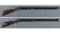 Two American Half-Stock Percussion Rifles