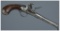 Engraved and Silver Mounted D. Wynn Flintlock Queen Anne Pistol
