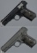 Two Colt Pocket Hammerless Pistols