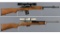 Two Ruger Mini-14 Semi-Automatic Rifles with Scopes