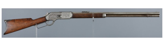 Engraved Winchester Model 1876 Lever Action Rifle