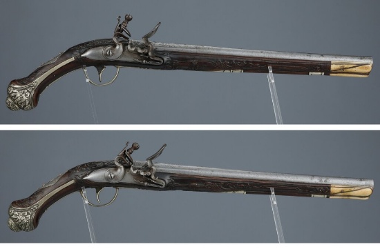 Ornate Pair of Ottoman Flintlock Pistols