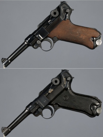 Two German Luger Semi-Automatic Pistols