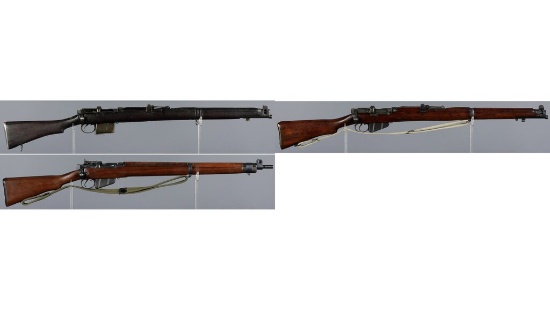 Three SMLE Pattern Bolt Action Rifles