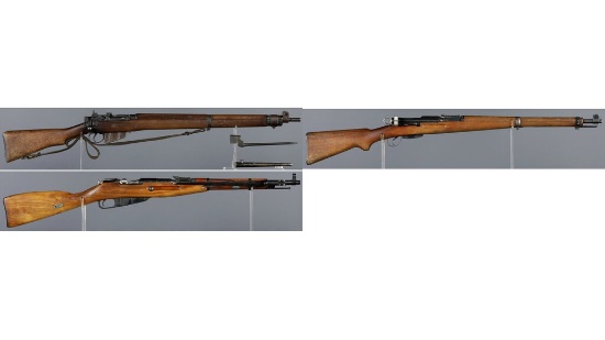 Three European Military Bolt Action Long Guns