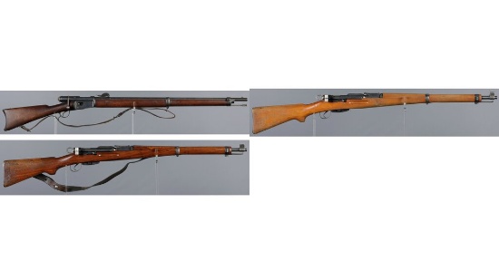 Three Swiss Military Bolt Action Rifles