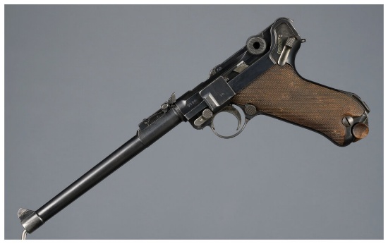 "1917" Date DWM Model 1914 Artillery Luger Pistol with Holster