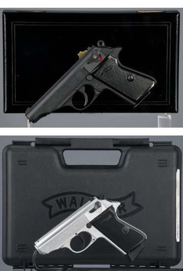 Two Walther PP Series Semi-Automatic Pistols with Cases