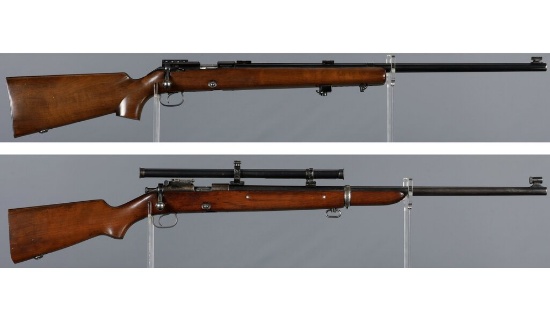 Two Winchester Model 52 Bolt Action Rifles