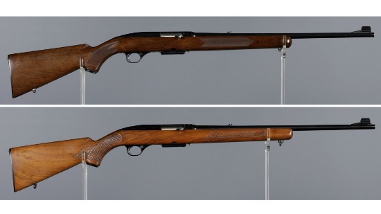 Two Winchester Model 100 Semi-Automatic Rifles