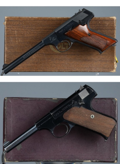 Two Colt .22 LR Semi-Automatic Pistols with Boxes