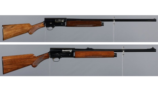 Two Belgian Auto-5 Semi-Automatic Shotguns