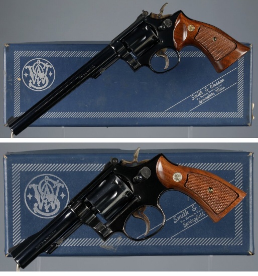 Two Smith & Wesson .22 Rimfire Revolvers with Boxes
