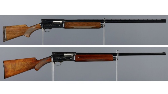 Two Factory Engraved Belgian Browning Auto-5 Shotguns