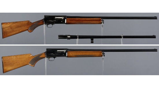 Two Belgian Browning Auto-5 Semi-Automatic Shotguns