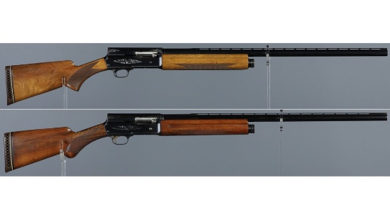 Two Belgian Browning Auto-5 Semi-Automatic Shotguns