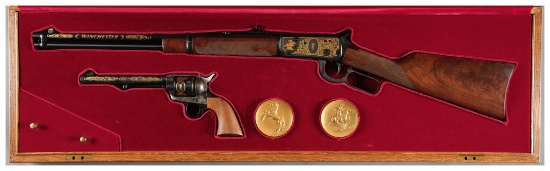 Cased Winchester-Colt Commemorative Set with Factory Letters