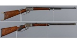 Two Marlin Model 1897 Lever Action Rimfire Rifles