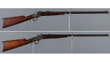Two Winchester Model 1885 Falling Block Rifles