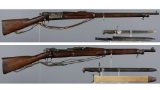 Two U.S. Springfield Bolt Action Military Rifles with Bayonets