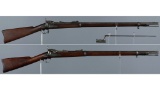 Two U.S. Springfield Trapdoor Military Rifles